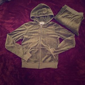 Large juicy couture velour track jacket